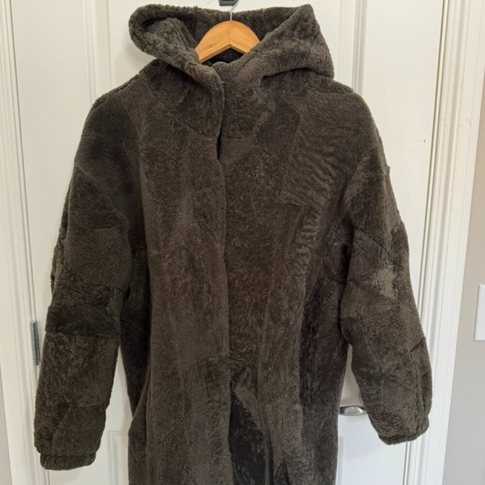 Lambs Fur Hooded Jacket